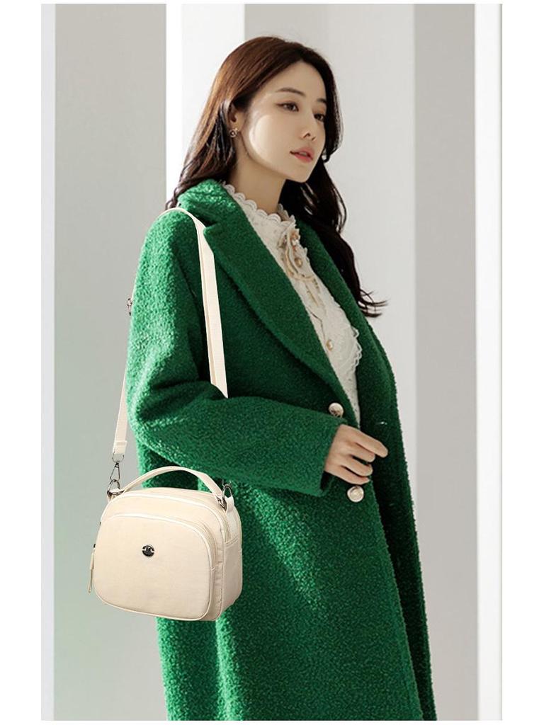 2025 Nylon Multifunctional Shoulder Bag - Solid Color Crossbody Handbag