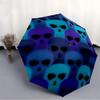 1pc Skulls Automatic Open/close Folding Umbrella, Compact Portable Travel Umbrella  yy251230165