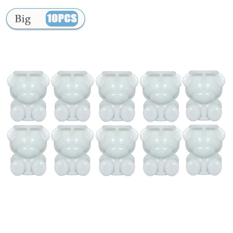 1-10PCS 3D Bear Silicone Ice Cube Mold Tray for Coffee Shop and Kitchen Chocolate Candy and Ice Cream Dessert Maker