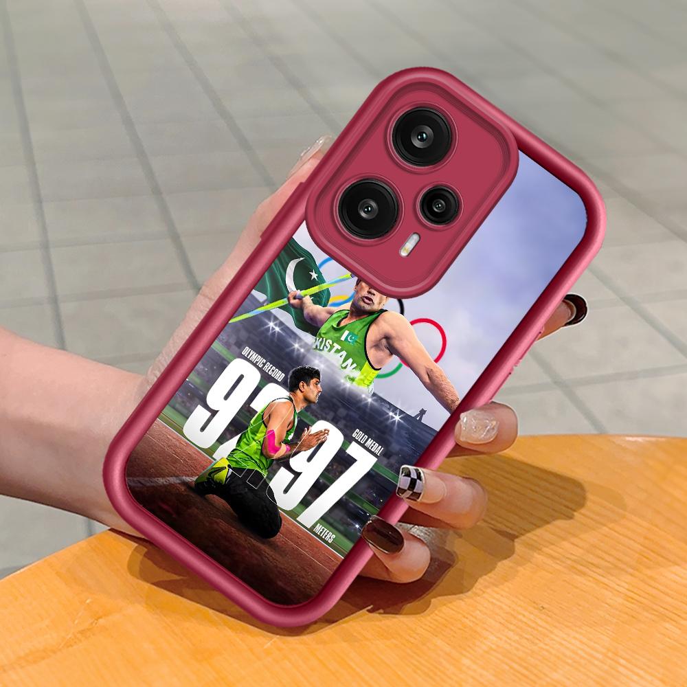 

Мягкий силиконовый квадратный чехол с рисунком лестницы для телефона, полное покрытие, противоударный защитный резиновый чехол для камеры для Xiaomi Redmi Redmi 13C 5G темно-красного