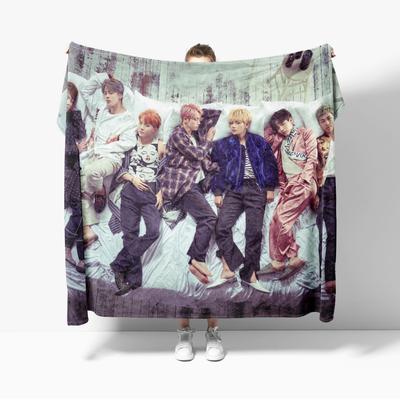 Kpop-BTS Flanelldecke für Sofadekoration Flauschige Karodecke für Kinder King Size Luxuriöse Überwürfe und Decken Cobija Bett