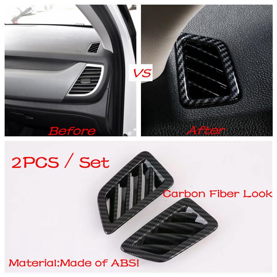 Window Lift / Water Cup Holder / Head Light Lamp / Gear Shift Panel Cover Trim For Kia Seltos - Carbon Fiber Accessories