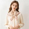 Lightweight Floral Square Scarf 70x70cm Women Sweet Pastel Print Breathable Cotton Versatile Neck Head Wrap Accessory