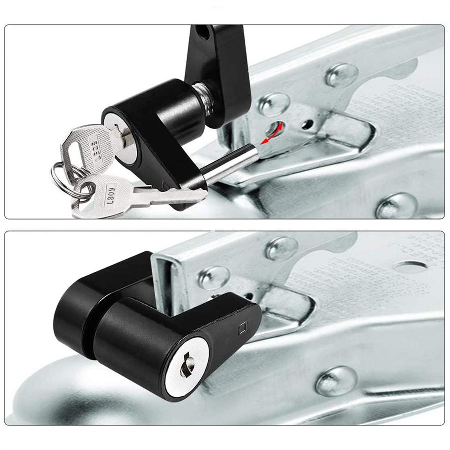 1/4" Trailer Hitch Coupler Lock for Tow Boat RV Truck Car with 2 Keys