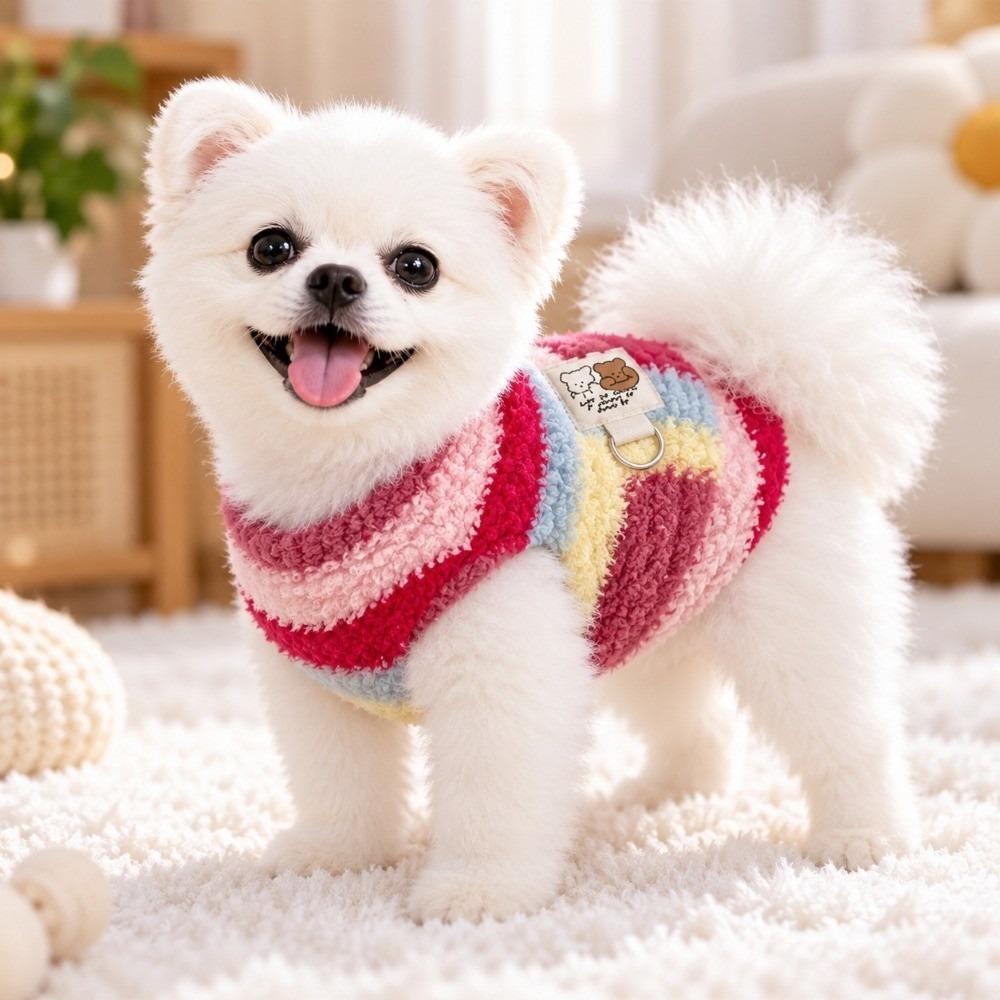 Winter Dog Warm Clothes Fleece-lined Plush Dogs Coat Fashion Dog Hiking Jacket Puppy