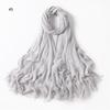 % rayon pleated solid color human cotton two-end beard bag headscarf female, new breathable soft scarf