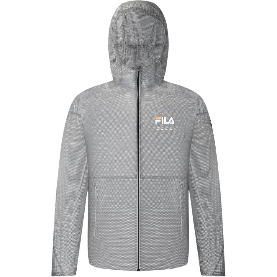 Fila Fitness Logo Knitted Long Sleeve Jacket Men Jackets Blue-Mist-Gray A11M521502F-GY