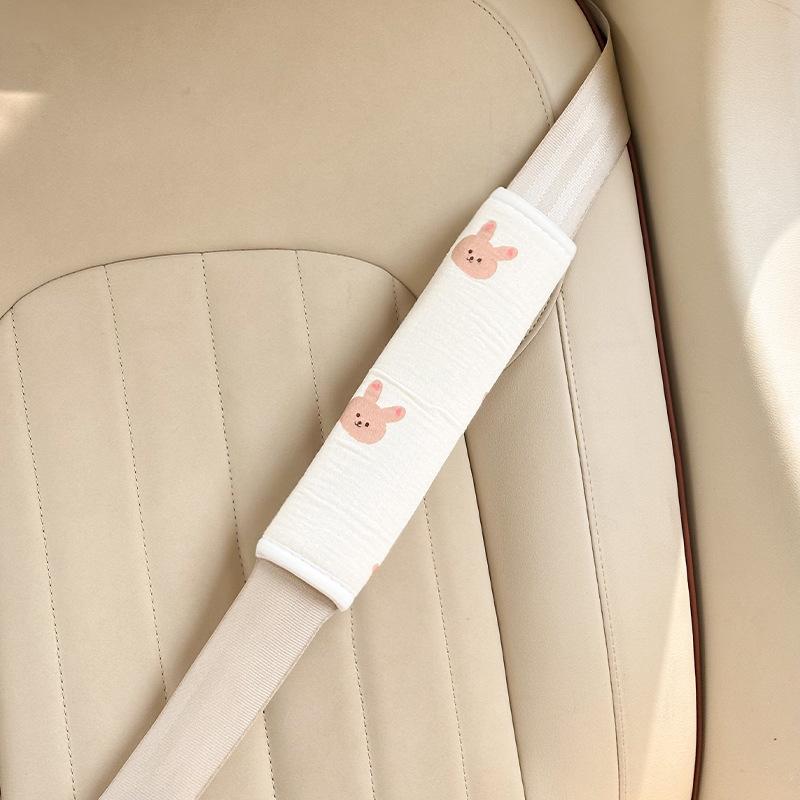 Cute Cartoon Adjustable Car Seat Belt Shoulder Pad Anti Strangulation For Children