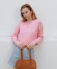 Lora Lora Round Neck Cable Knit Pink
