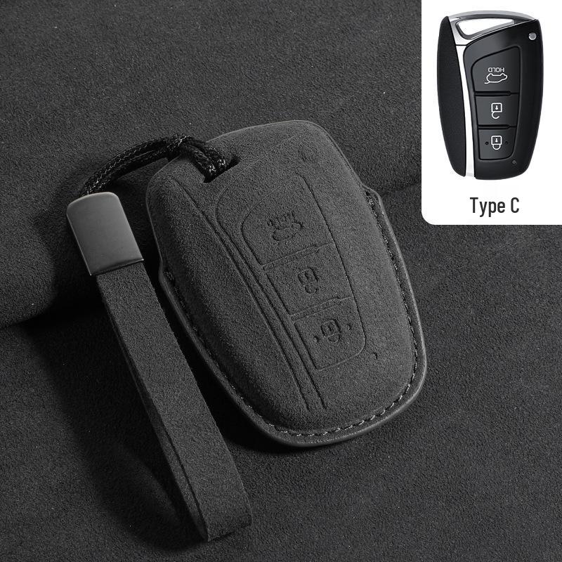 Suede Key Covers for Beijing Hyundai: ix35, MUFASA, Mingtu, Elantra, Yuena, Sonata
