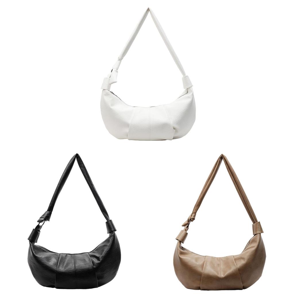 Pu Dumpling Bag For Women With Wrinkled Design For Daily Fashion