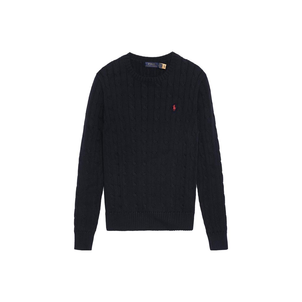 Polo Ralph Lauren Logo Embroidered Cable Knit Jumper 710775885-001
