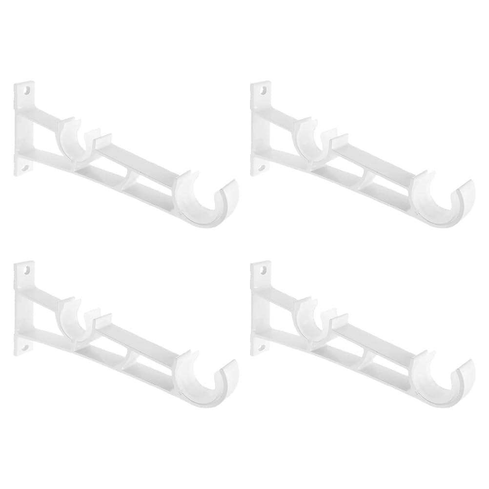 

BESTOYARD Римский карниз Двойной рельс Держатель карниза Шест для бельевой веревки Двойной держатель Крючки для карниза Вешалка Двойной шест Железный шест для бельевой веревки 4 белый