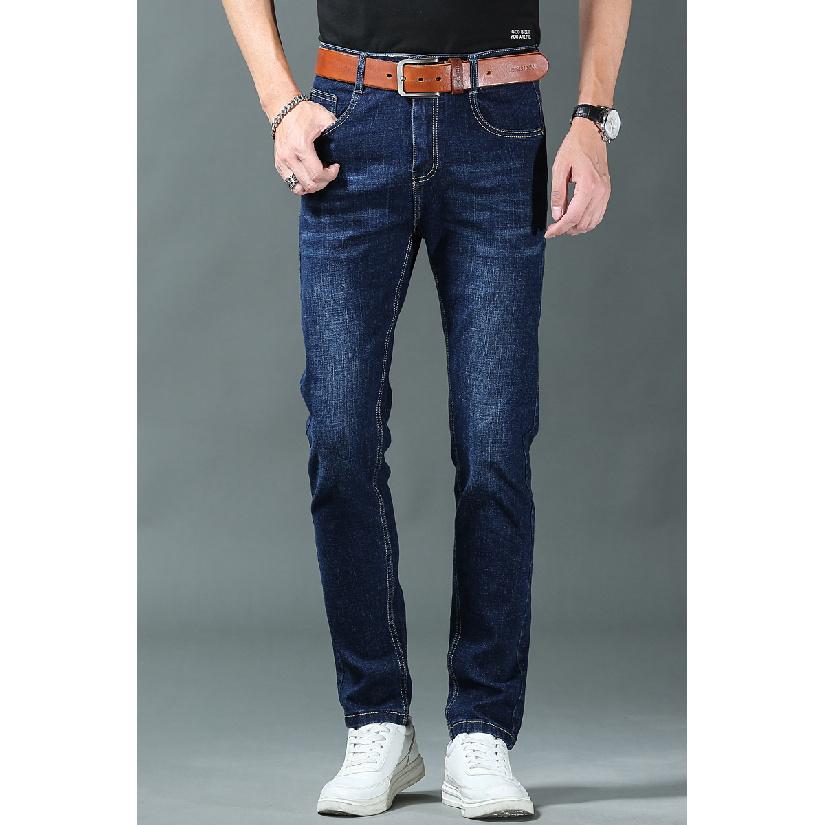 Autumn And Winter New Men'S Denim Trend Fashionable And Versatile Thick Loose Straight Casual Denim Pants