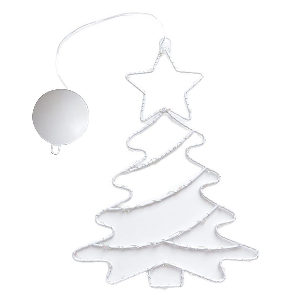 Weihnachtsfensterlicht Batteriebetriebenes LED-Saugnapflicht mit hellem LED-Fenstersilhouettenlicht für Weihnachts-Kamin-Dekoration