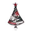 Rinhoo Vintage Christmas Tree Brooch Rhinestone Flower Bell Elk Brooches For Women Collar Lapel Pin Decoration Jewelry Xmas Gift