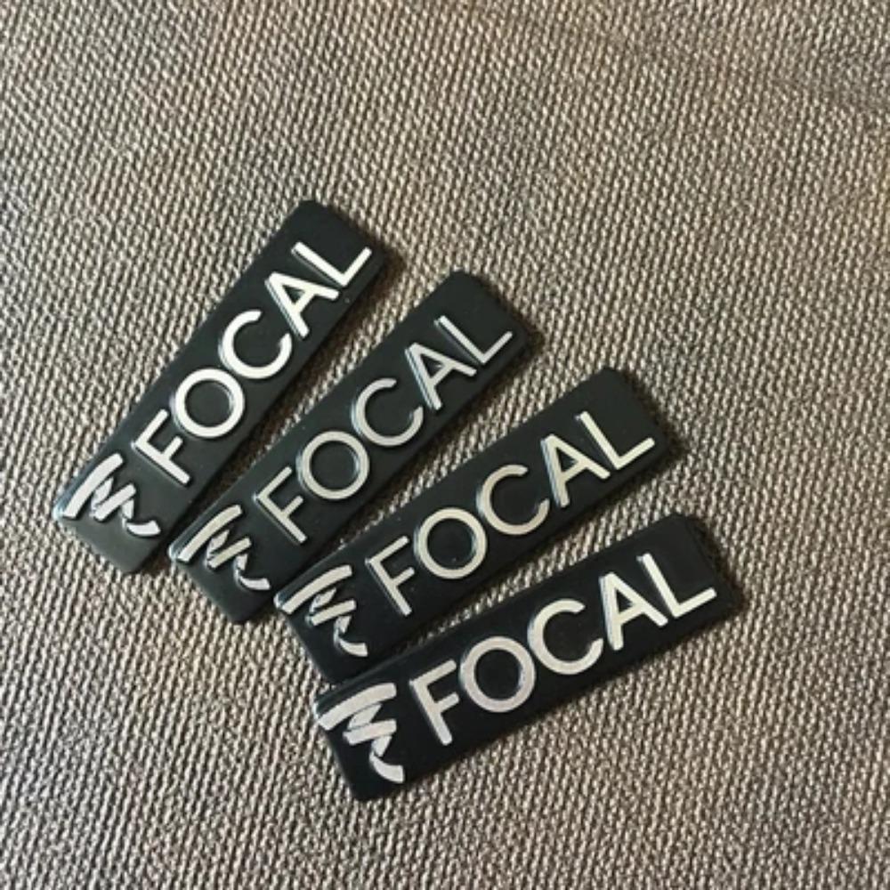 

4x 3D Metal Focal Aluminum Car steering wheel emblem sticker audio Speaker car stickers car styling badge logo decoration чёрный