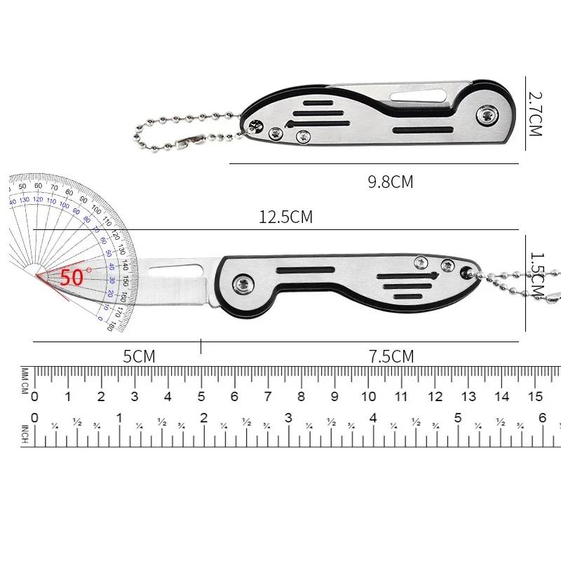 Mini Folding Knife, EDC Sharp Pocket Knife Key Shape Portable Pocket Knife Camping Fruit Specialized