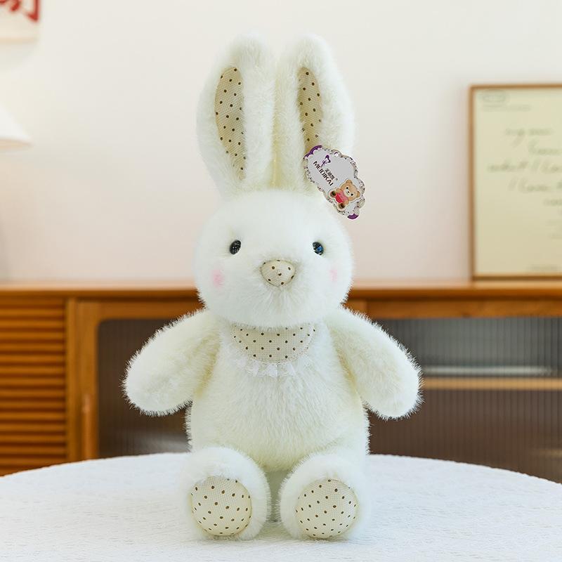 

Новый плюшевый игрушечный слюнявчик Diandian в виде длинноухого кролика, милая кукла-кролик, подарок на день рождения для девочки 40 cm
