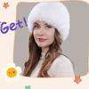 Women's Winter Thickened Warm Hat, Double- Elastic Knitted Snow Pullover Hat