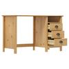 Hill Desk with 3 Drawers 120*50*74 cm Pine Wood