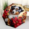 1pc Puppy Holiday Automatic Folding Umbrella - Portable Collapsible, 8-Rib Durable Frame, Perfect for Outdoor Use,  Yy251218106