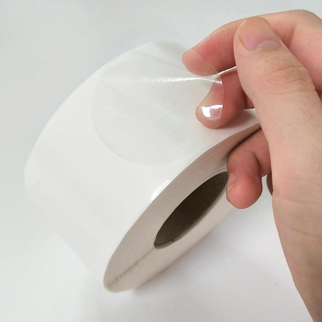 500 Transparent Self-Adhesive Round Sealing Stickers (2.5CM) for Gift Packaging