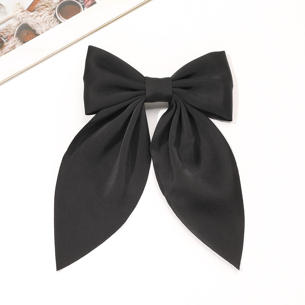 Solid Color Satin Ribbon Big Bows Hairpin Duckbilled Clip Hair Accessories For Women Girls Trendy Korean Summer Hair Accessories