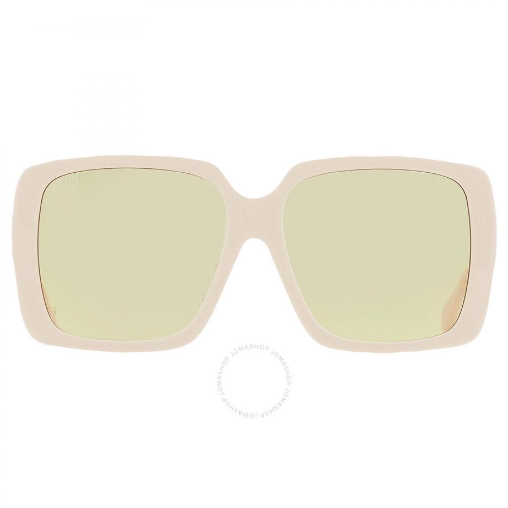 

Gucci Коричневые квадратные женские солнцезащитные очки GG0567SAN 006 58