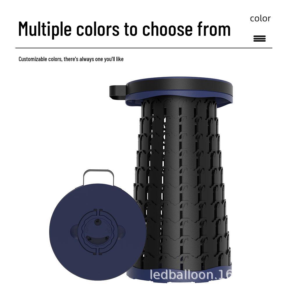 Compact Portable Telescopic Folding Stool - Lightweight, Space-Saving, One-Button Adjust, Ideal for Outdoor and Household Use