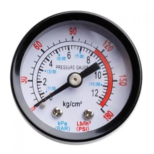 Bar Air Pressure Gauge Thread 1/8 BSP Thread 0-180 PSI 0-12 Manometer Double Scale For Air Compressor Pneumatic Hydraulic Fluid