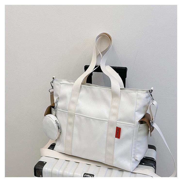 Reisetaschen-Set, leicht, große Kapazität, mit Mini-Geldbörse, wasserdichte Tragetasche für Damen, adrette Studententasche, Nylontasche