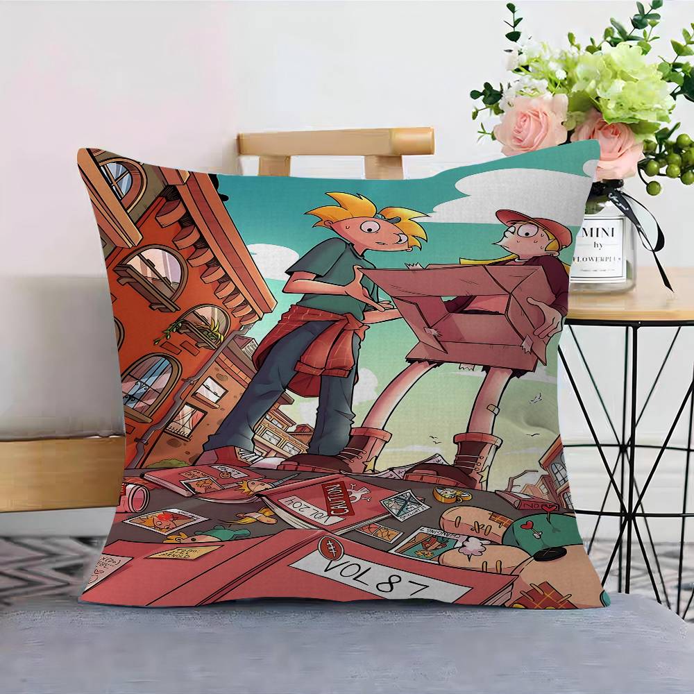 Cartoon Hey A-Arnold Pillowcase Toon Gift Cushion Cover Bedroom Home Sofa Chair Seat Decor Pillow Case