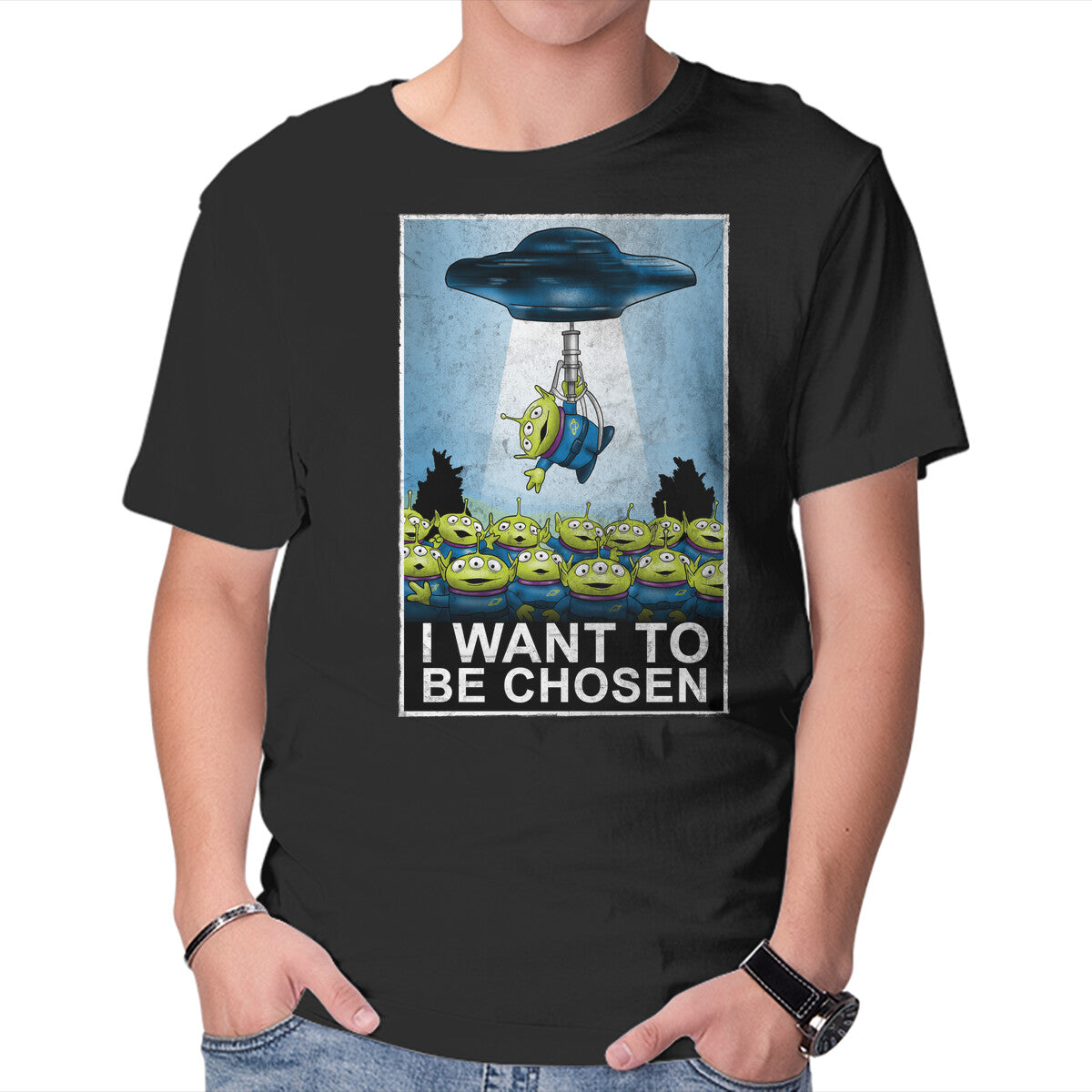 Unisex Crew Neck T-Shirt I Want To Be Chosen Graphic Short Sleeve Casual Tee XS