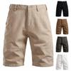 Shorts de Trabalho de Verão Masculinos Largos Casuais Calças Cinco Pontos Shorts Cargo Casuais de Cor Sólida de Verão Masculinos