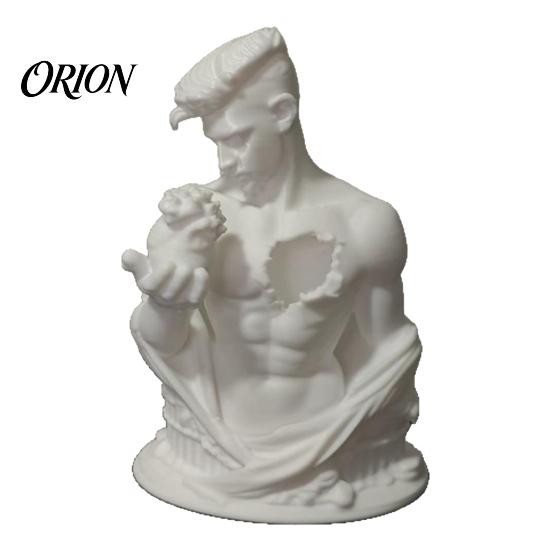 Фигурка для украшения дома, Фигурка Воин Сердца, 3D-печатная художественная статуэтка для стола, Детализированная скульптура, Минималистичный офисный, Креативный декор, Подарок, Маленький белый