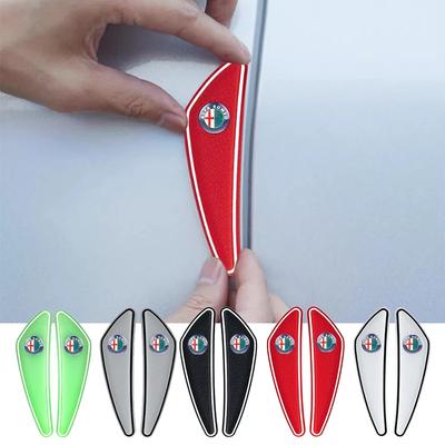 4Pcs Car Door Anti Scratch Protection Strips For Giulia Stelvio Giulietta 156 159 147 Mito Tonale Brera Disco