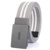 Unisex Korean Style Casual Woven Canvas and Leather Belt