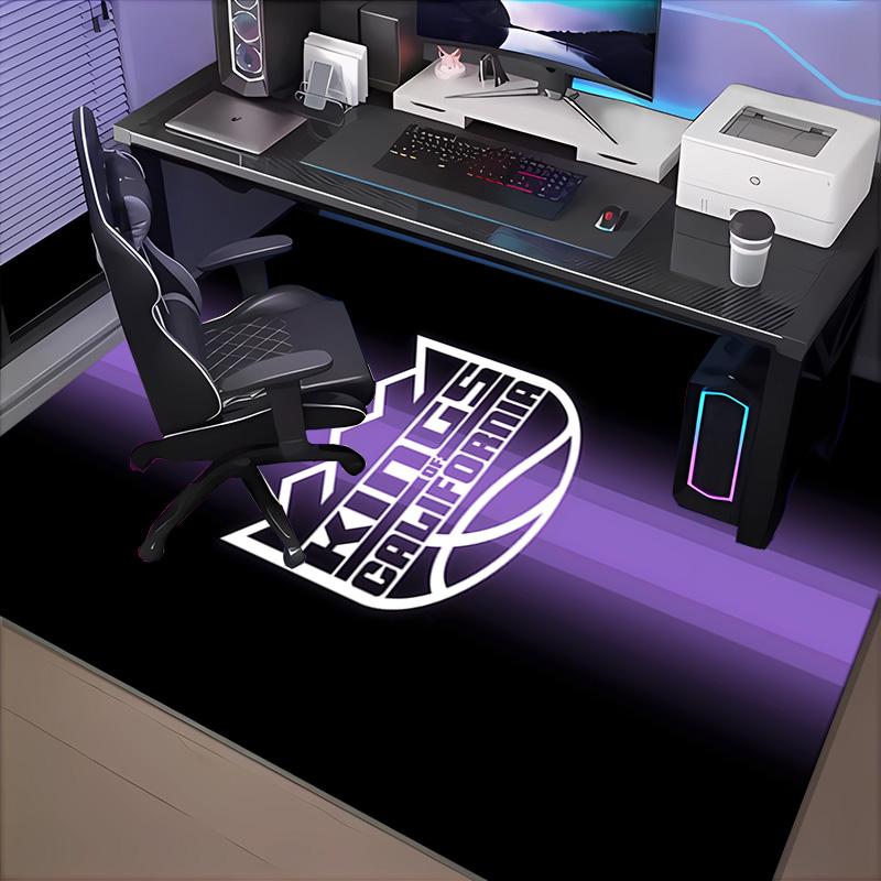 Kings Basketball Team Logo Rug Office Carpet Non-Slip Mat, Chair Rug Floor Covering for Gaming, Bedroom, Living Room , Home Decor Christmas Gift