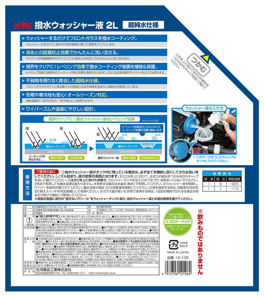 Furukawa Chemical Płyn do spryskiwaczy 2L Wodoodporny 12-106