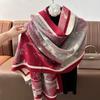 New autumn and winter retro landscape imitation cashmere scarf women's high-end temperament scarf shawl