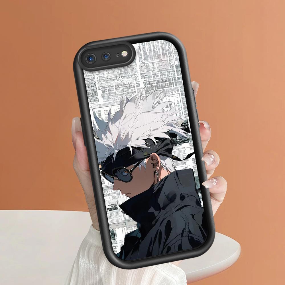 Pouzdro na telefon Jujutsu Kaisen Satoru Gojo Pattern pro iPhone Samsung Galaxy Xiaomi Redmi POCO HUAWEI Honor Nárazuvzdorný pryžový měkký pružný kryt