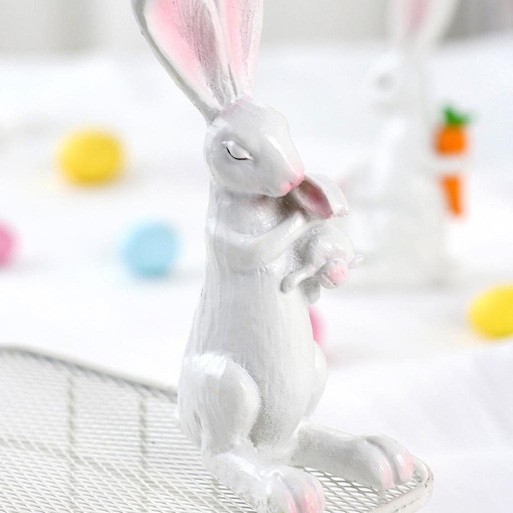 Niedliches Osterhase Harzornament, Haus- und Schreibtischdekoration, Osterdekoration