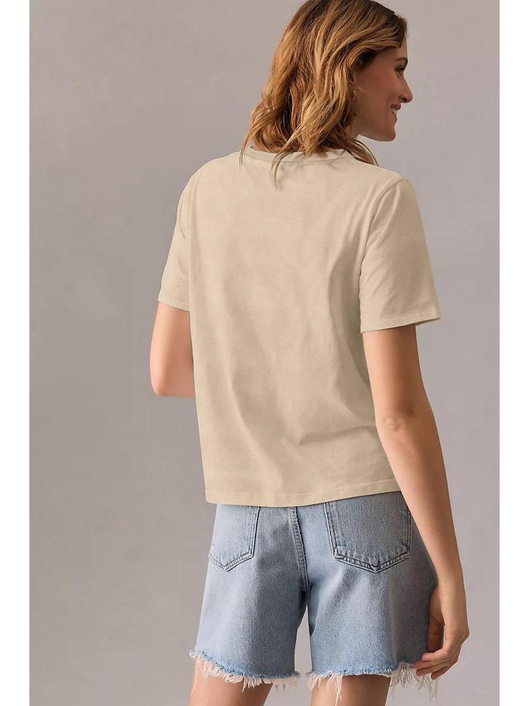 Women's Casual Minimalist Round Neck Short Sleeve Print T-shirt