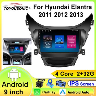Dla Hyundai Elantra 2011 -2016 Android 13 Radio Samochodowe Stereo Odtwarzacz Multimedialny Wideo Carplay Auto 2din Rejestrator