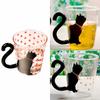 1Pcs Creative Cat Glass Cups with Cat Tail Handle Coffee Glass Lovers Cups Milk Mug Lover Valentine's Day Romantic Present