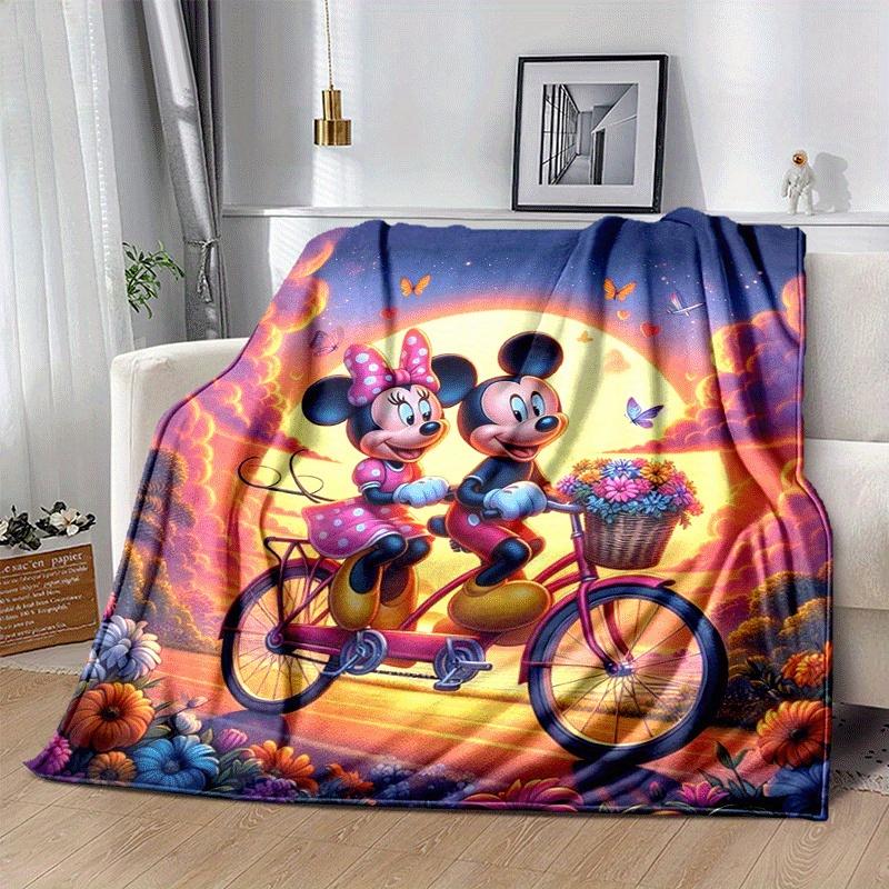 1pc Mickey Printing Blanket - Soft, All-Season Throw for Living Room, Bedroom,Personalized Gift with Adorable Cartoon Design