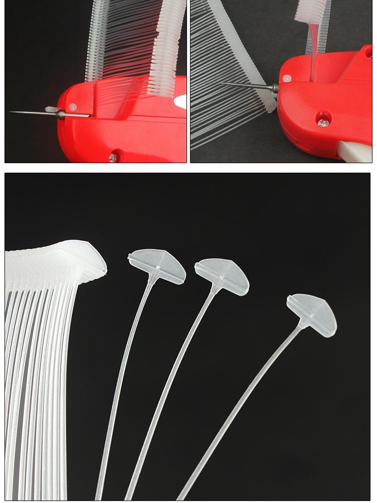 Transparent Fan-Shaped Tag Line with Leaf Fine Glue Needle for Clothing Labels
