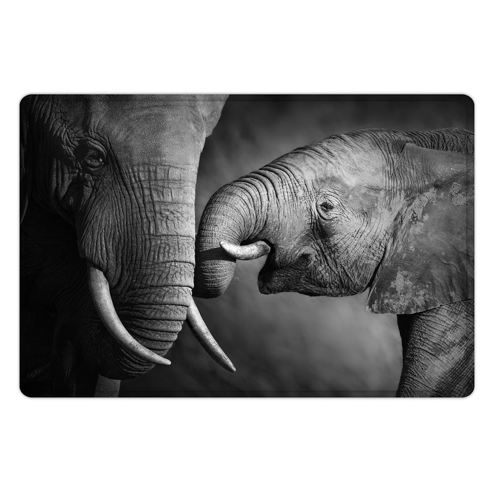 Africa Wild Elephant Mum Child Bath Rug Non-slip Bathroom Carpet Shower Mat