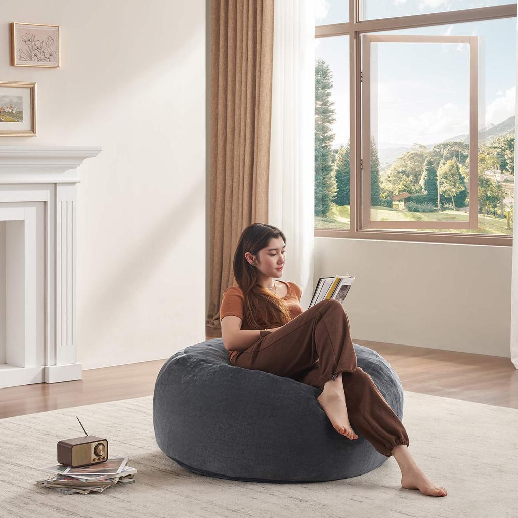3FT Bean Bag, Bean Bag Chair, Sofa for Adults, Soft and Comfortable Reading Chair, Suitable for Bedrooms, Balconies and Other Places
